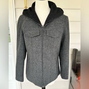 Charles Klein vintage wool hooded coat size M